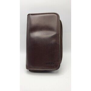 COACH VTG Zip Around Padded Leather Wallet Organizer Notebook NEEDS ZIPPER